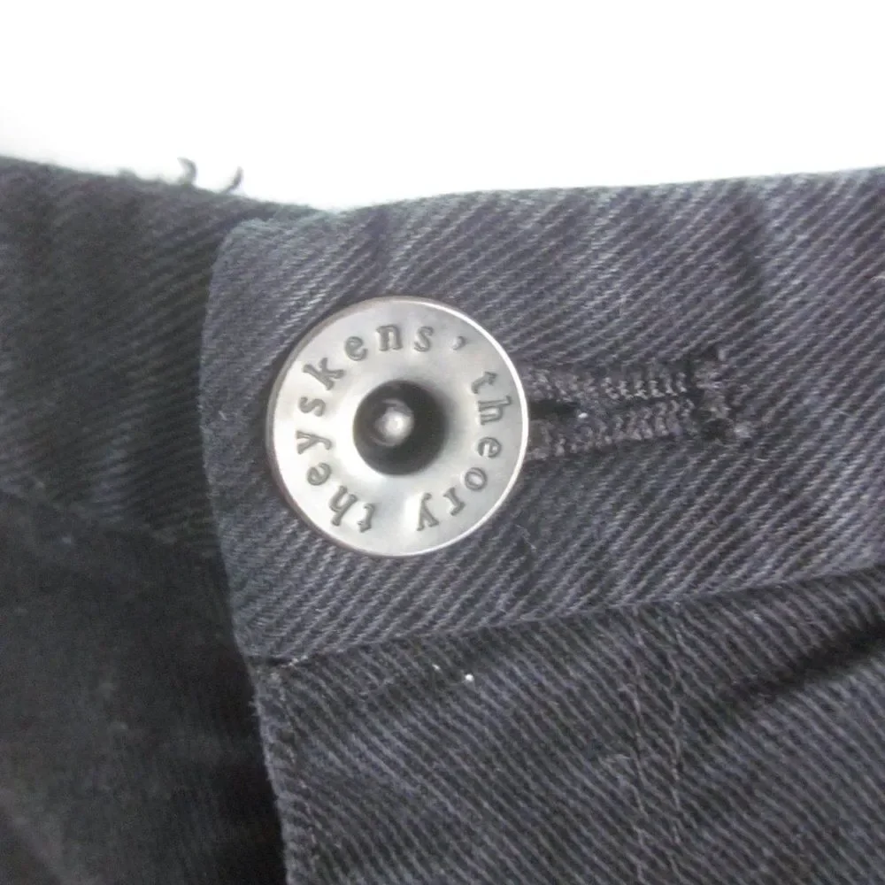 Theyskins Theory Womens Size 25  Black Denim Short Shorts 2.5